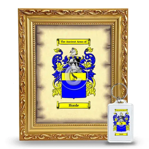 Horde Framed Coat of Arms and Keychain - Gold