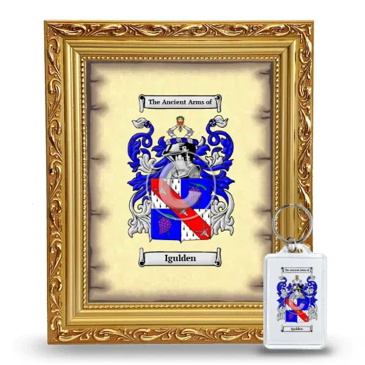 Igulden Framed Coat of Arms and Keychain - Gold