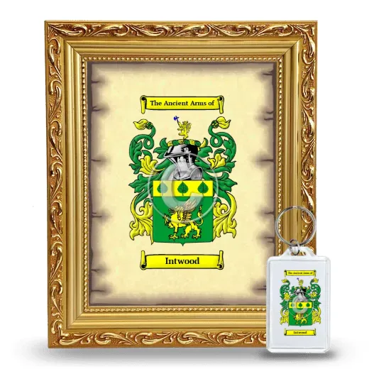 Intwood Framed Coat of Arms and Keychain - Gold