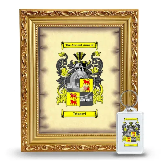 Irizarri Framed Coat of Arms and Keychain - Gold
