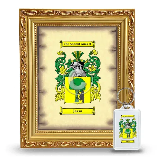 Jassa Framed Coat of Arms and Keychain - Gold