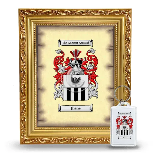 Jhene Framed Coat of Arms and Keychain - Gold