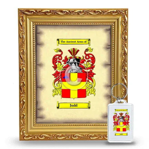 Judd Framed Coat of Arms and Keychain - Gold