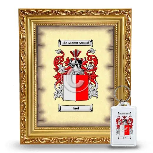 Juel Framed Coat of Arms and Keychain - Gold