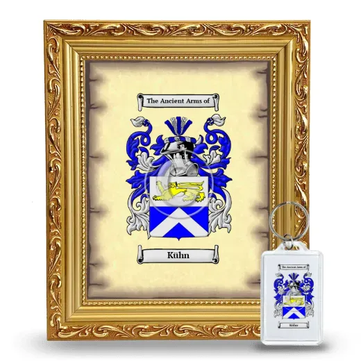 Kühn Framed Coat of Arms and Keychain - Gold