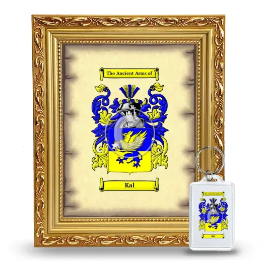 Kal Framed Coat of Arms and Keychain - Gold