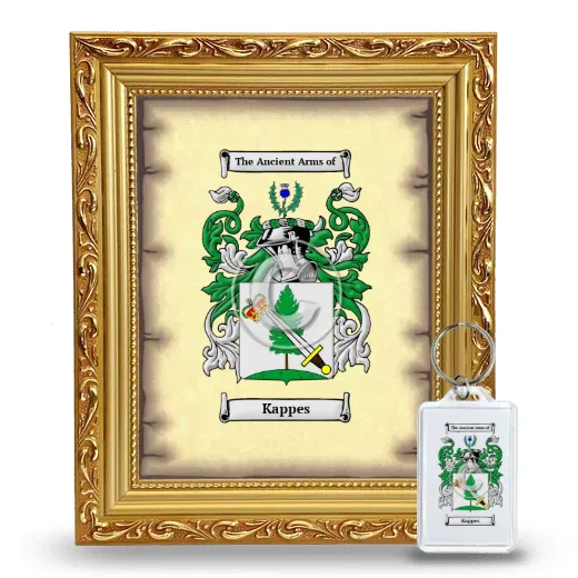Kappes Framed Coat of Arms and Keychain - Gold