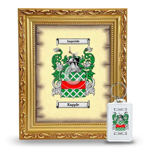 Kapple Framed Coat of Arms and Keychain - Gold
