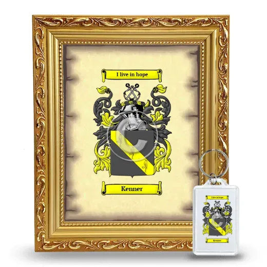 Kenner Framed Coat of Arms and Keychain - Gold