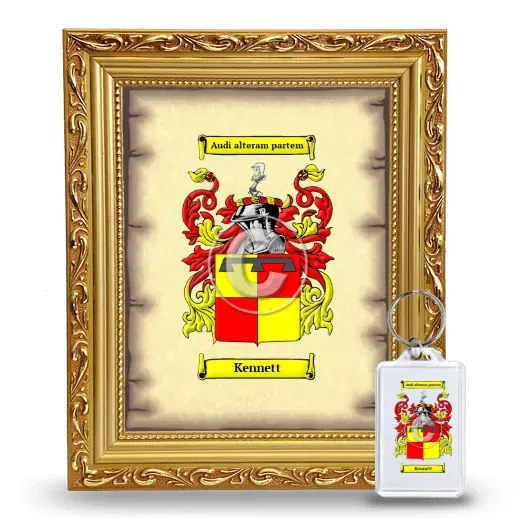 Kennett Framed Coat of Arms and Keychain - Gold