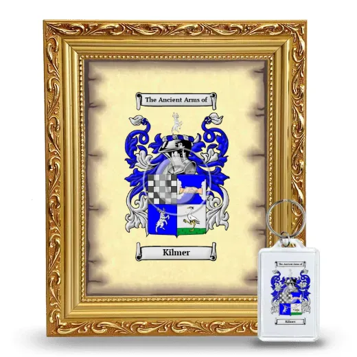 Kilmer Framed Coat of Arms and Keychain - Gold