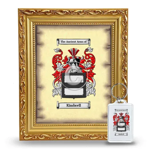 Kimbrell Framed Coat of Arms and Keychain - Gold