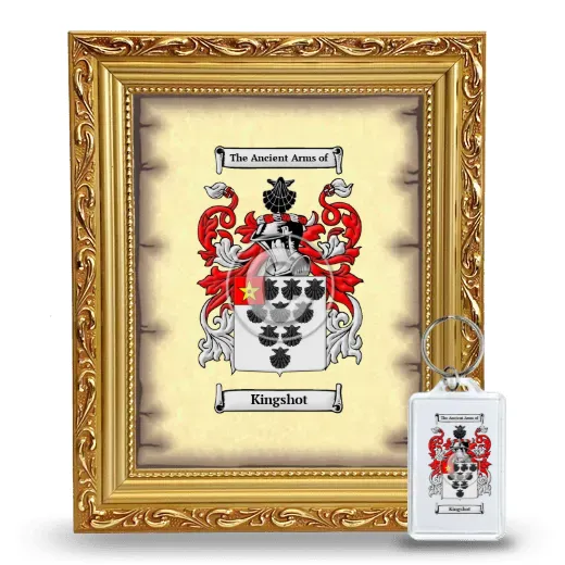 Kingshot Framed Coat of Arms and Keychain - Gold