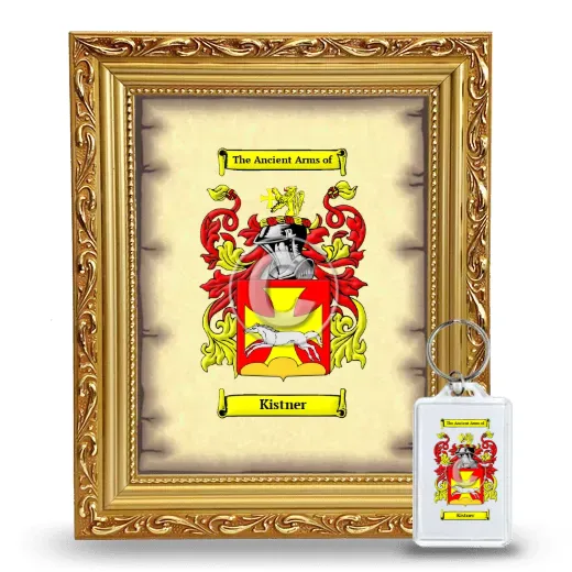 Kistner Framed Coat of Arms and Keychain - Gold