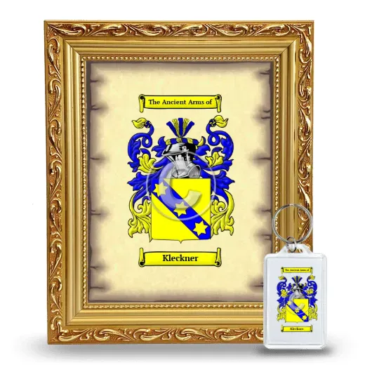 Kleckner Framed Coat of Arms and Keychain - Gold