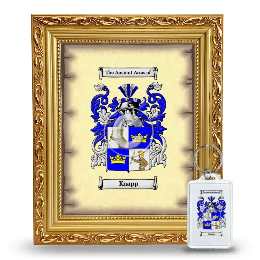 Knapp Framed Coat of Arms and Keychain - Gold