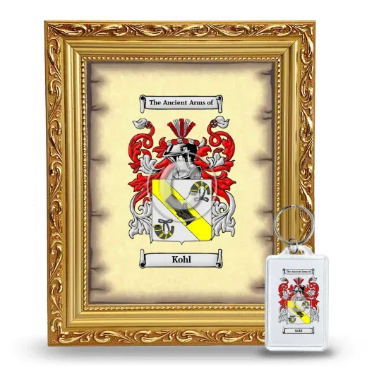 Kohl Framed Coat of Arms and Keychain - Gold