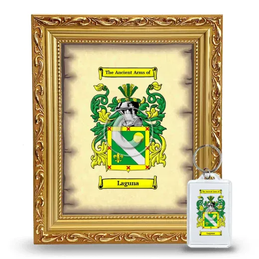 Laguna Framed Coat of Arms and Keychain - Gold