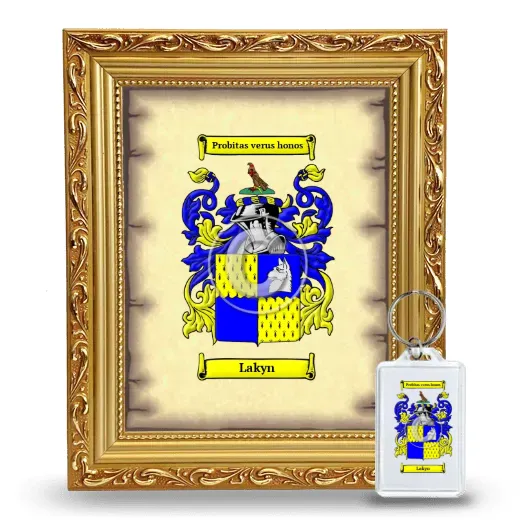 Lakyn Framed Coat of Arms and Keychain - Gold