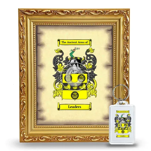 Leaders Framed Coat of Arms and Keychain - Gold