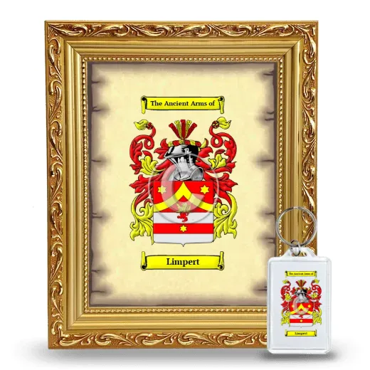 Limpert Framed Coat of Arms and Keychain - Gold