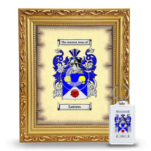 Lutters Framed Coat of Arms and Keychain - Gold