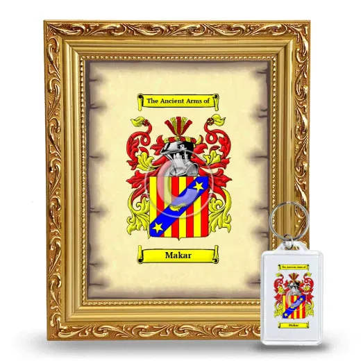 Makar Framed Coat of Arms and Keychain - Gold