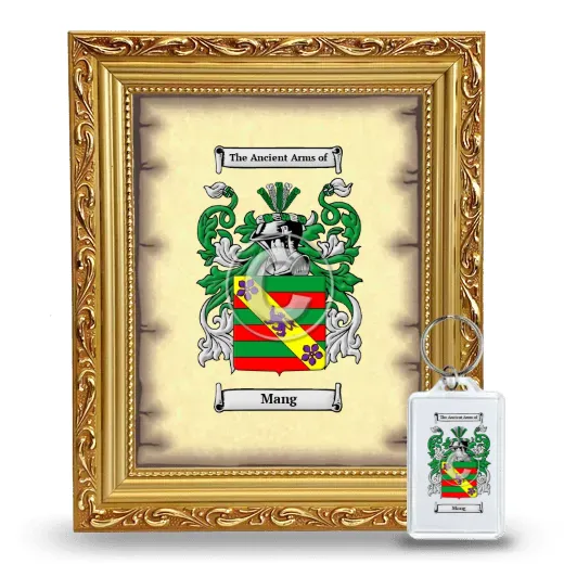 Mang Framed Coat of Arms and Keychain - Gold