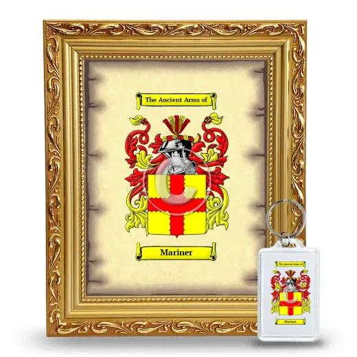 Mariner Framed Coat of Arms and Keychain - Gold