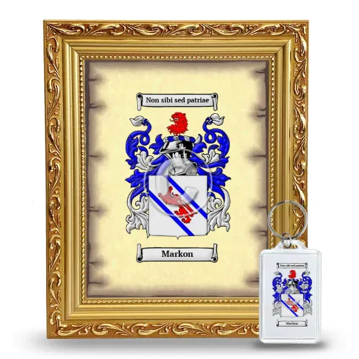 Markon Framed Coat of Arms and Keychain - Gold