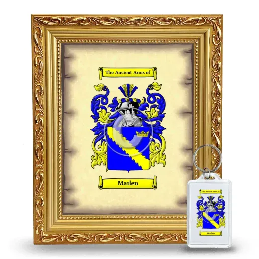 Marlen Framed Coat of Arms and Keychain - Gold
