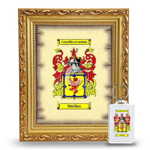 Matilan Framed Coat of Arms and Keychain - Gold