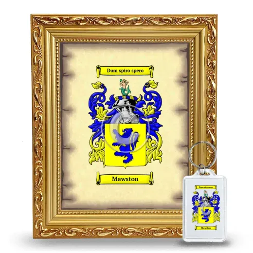 Mawston Framed Coat of Arms and Keychain - Gold