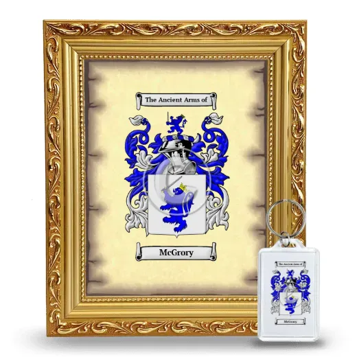 McGrory Framed Coat of Arms and Keychain - Gold