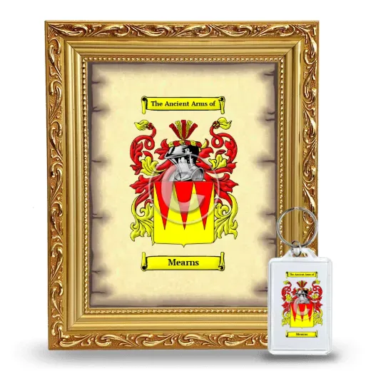 Mearns Framed Coat of Arms and Keychain - Gold