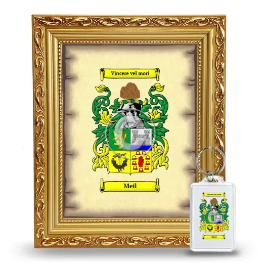Meil Framed Coat of Arms and Keychain - Gold