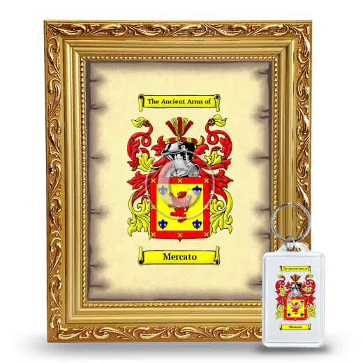 Mercato Framed Coat of Arms and Keychain - Gold