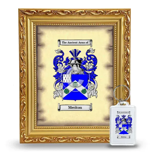 Meriton Framed Coat of Arms and Keychain - Gold