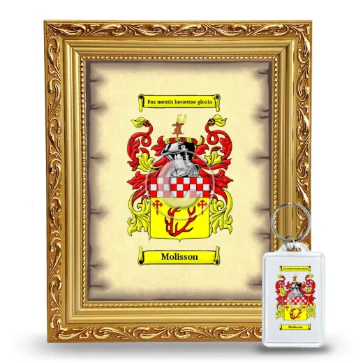 Molisson Framed Coat of Arms and Keychain - Gold