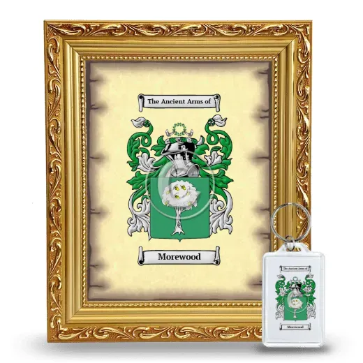 Morewood Framed Coat of Arms and Keychain - Gold