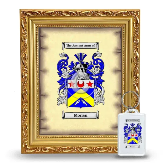 Morian Framed Coat of Arms and Keychain - Gold