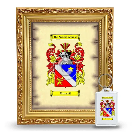 Muratti Framed Coat of Arms and Keychain - Gold
