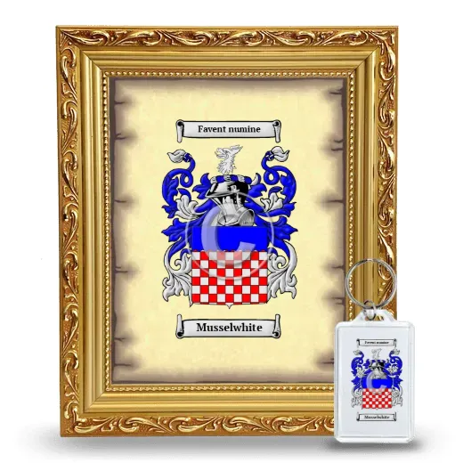 Musselwhite Framed Coat of Arms and Keychain - Gold