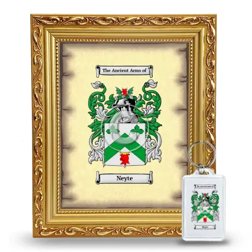 Neyte Framed Coat of Arms and Keychain - Gold