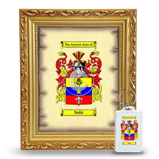 Nofri Framed Coat of Arms and Keychain - Gold