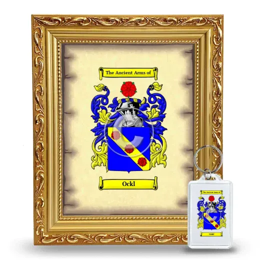 Ockl Framed Coat of Arms and Keychain - Gold