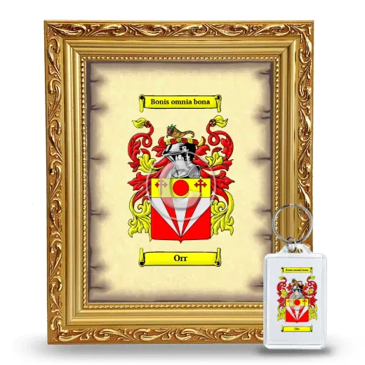 Orr Framed Coat of Arms and Keychain - Gold