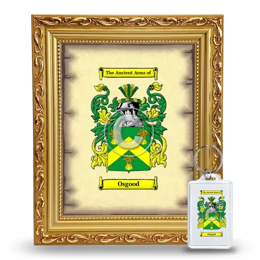 Osgood Framed Coat of Arms and Keychain - Gold