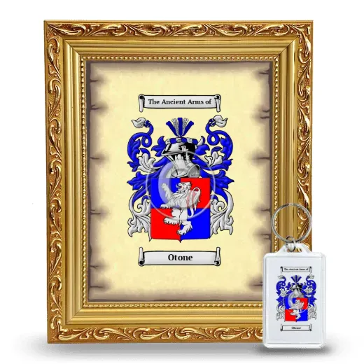Otone Framed Coat of Arms and Keychain - Gold