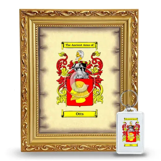 Otts Framed Coat of Arms and Keychain - Gold